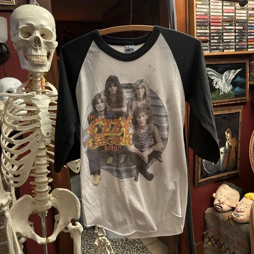Ozzy Ozborne Tour Randy Rhoads Band Raglan T-Sh 1980s vintage concert t-shirt, vintage, size S, single stitch, B+ condition