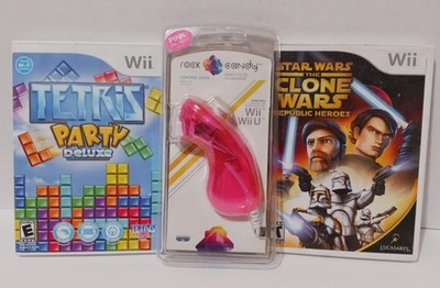 Wii Tetris Party Deluxe, Star Wars The Clone Wars used  Wii U Control Stick new