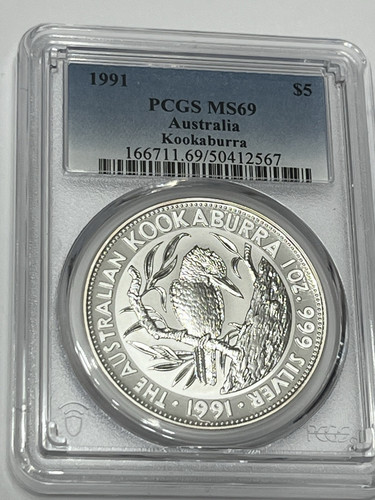1991 Australia Kookaburra $5 PCGS MS69 - Picture 1 of 2