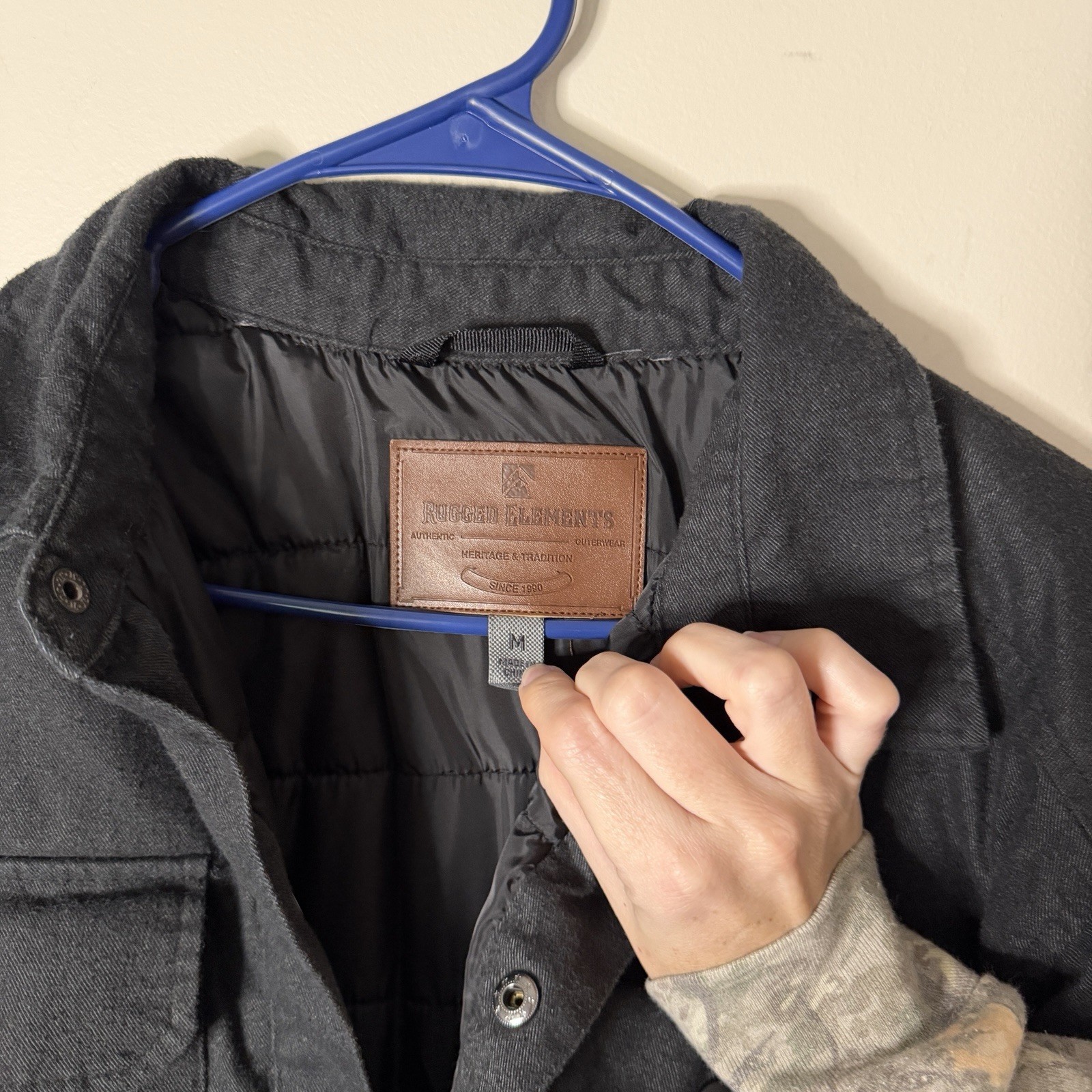 RUGGED ELEMENTS Jacket Mens Medium black Snap Coa… - image 2