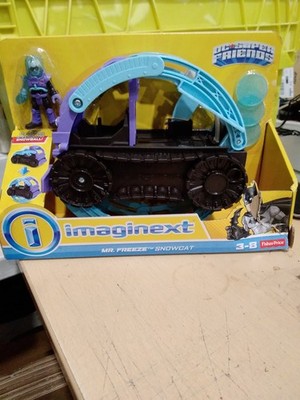 Imaginext DTN10 Mr Freeze Schneekatze, verwandelbares Spielzeugfahrzeug, das sich in ein 