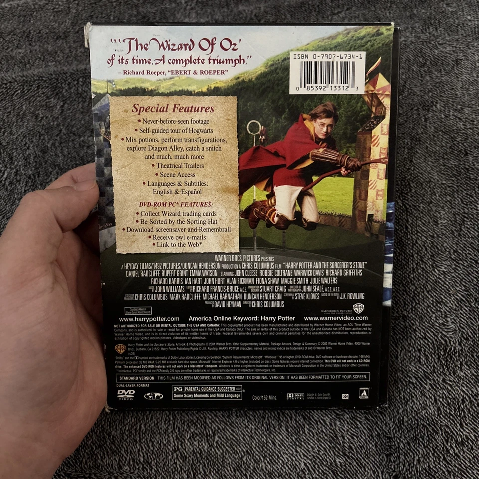 Harry Potter and the Sorcerers Stone (DVD, 2002, 2-Disc Set, Full Frame) - Image 2 of 4