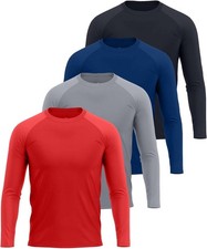 Compression Shirt Long Sleeve Athletic Workout T-Shirts Undershirt for Men Woman