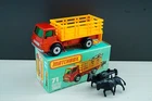 Matchbox Lesney No 71 Cattle Truck Dark Orange/Black Cows VNM to M +Original Box