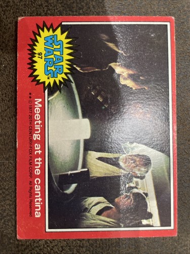 1977 STAR WARS #97 MEETING AT THE CANTINA Original Card!