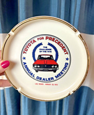 Vintage Las Vegas 1970 Toyota Dealer Meeting Ashtray / Huge! 6 5/8"