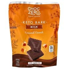 Keto Bark, Milk Chocolate, Caramel Crunch, 15 Mini Bars, 6 oz (170 g)