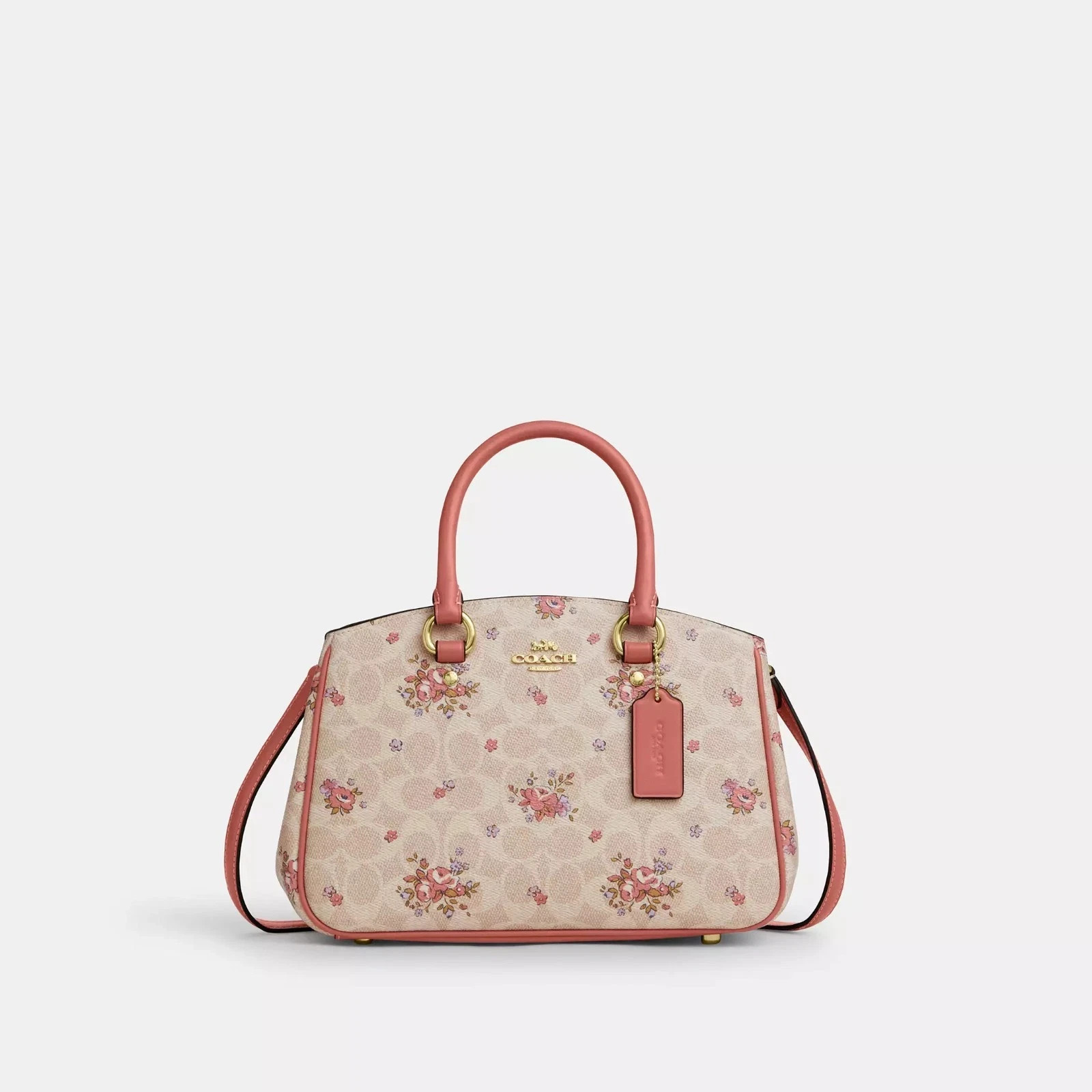 Nuevo bolso de mano pequeño Coach CAL35 Savannah en lona exclusiva estampado floral