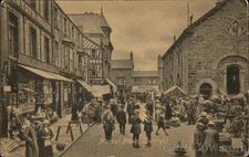 Wales Llanwrst Market Place Original Vintage Postcard