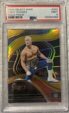 Cody Rhodes 2024 Select WWE Gold Prizm /10 PSA 9 Panini WWE 2024 Select 