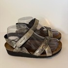 Naot Alyssa Comfort Metallic Leather Rhinestones Strap Sandals Women Sz 37 US 6
