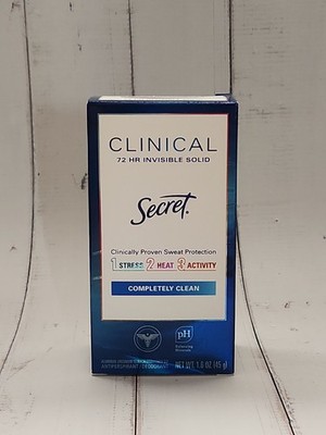 Secret Clinical 72H Invisible Solid Deodorant, Completely Clean, 1.6 oz