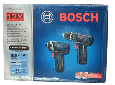 #ad Bosch 12V Max Li Ion 2 Tool Combo Kit CLPK22120 12 Volt Cordless Tool Set NEW $129.99