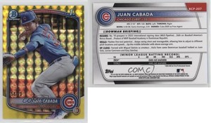2025 Bowman Chrome Prospects Yellow Geometric Refractor /75 Juan Cabada #BCP-207