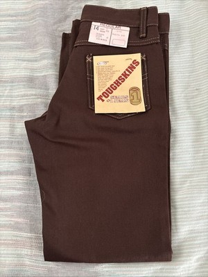 Vintage 70s Sears Toughskins Brown Boys 14 Regular Fit Jeans NWT