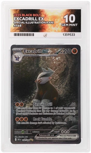 ACE 10 Excadrill EX 168/086 Black Bolt Gem Mint Pokemon