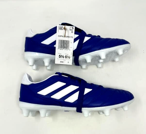 ADIDAS ' COPA GLORO FG ' UNISEX FIRM GROUND SOCCER CLEATS ' BL/WHT