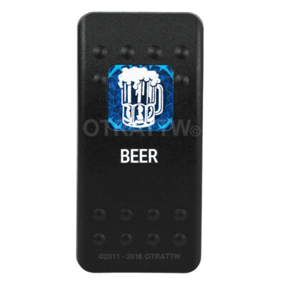 OTRATTW Carling Technologies Contura II Rocker Switch, BEER, BLUE LENS