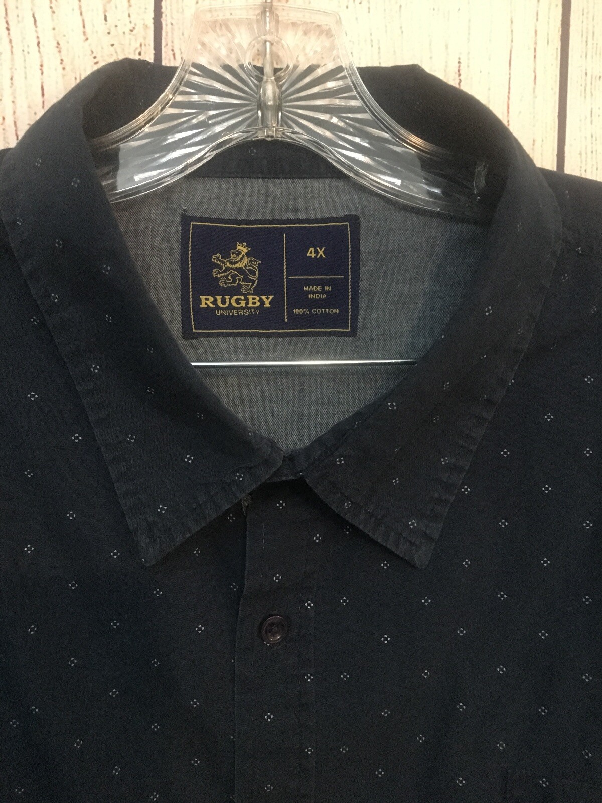 4X Rugby University Button Front Men's 