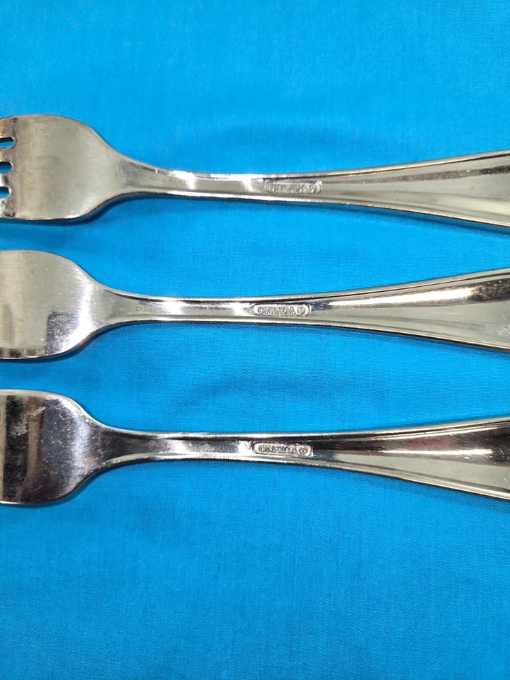 Oneida Countess 3 Salad Forks Stainless Flatware eBay