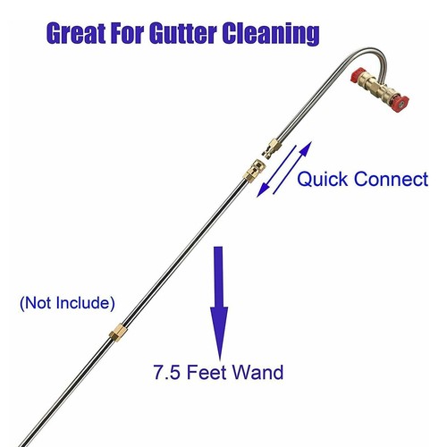 Gazechimp Tool Curved Pressure Washer Gutter Cleaning Attachment for Home Car - Picture 6 of 7