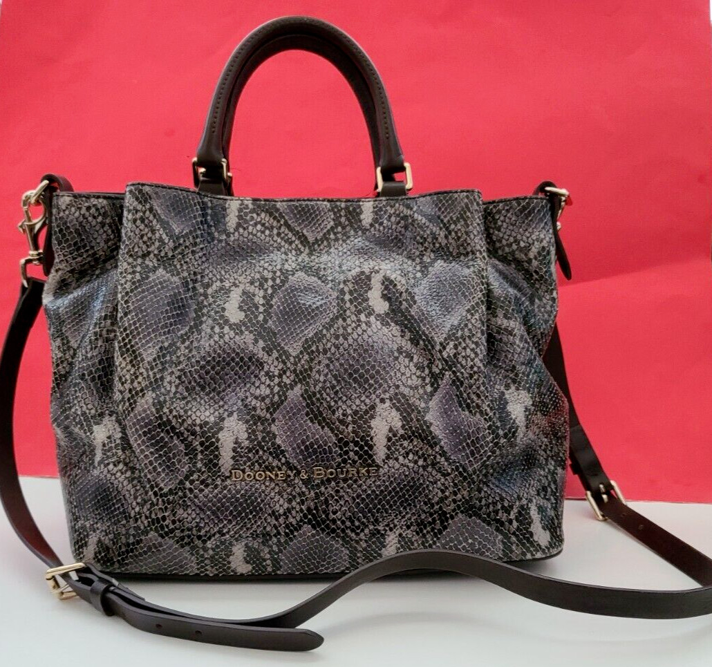 Dooney & Bourke Exotic City Python Embossed Leath… - image 1