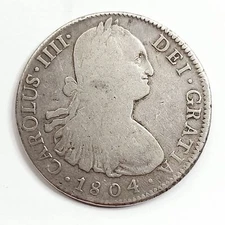 Mexico Mexico 8 reales 1804 Charles IV Bourbon King of Spain
