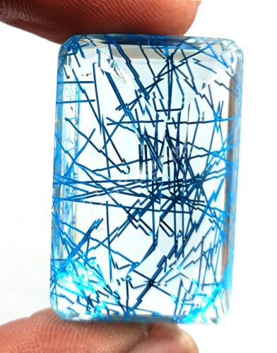 82.85 CT Emerald Cut Blue Rutilated Quartz EGL Certified Loose Gemstone 5ARS - Picture 8 of 9