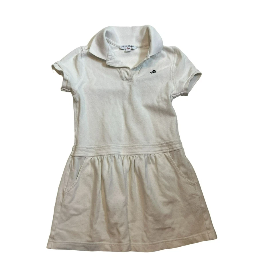 Vestido Polo Brooks Brothers Niños Niñas Midi Manga Corta Plisado Blanco Mediano 5/6 Foto 2 de 4