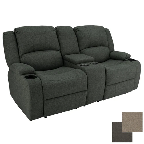 70" Cloth Powered Double RV Wall Hugger Recliner Sofa Couch Furniture Fossil