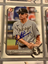 JONATHAN CANNON AUTOGRAPHED SIGNED 2022 BOWMAN DRAFT CARD WHITE SOX COA