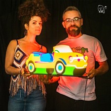 Marco Lodola | Luminosa 25x50 | Spiaggina | Certificata, Autenticata e Firmata