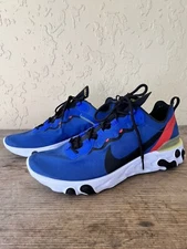 Nike React Elements 55 Game Royal 2019 BQ6166-403 Men's 11.5 Running Sneakers