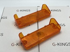 1966 Chevy Impala Bel Air Biscayne Caprice Parking Lamp Lens Amber Rh Lh Pair