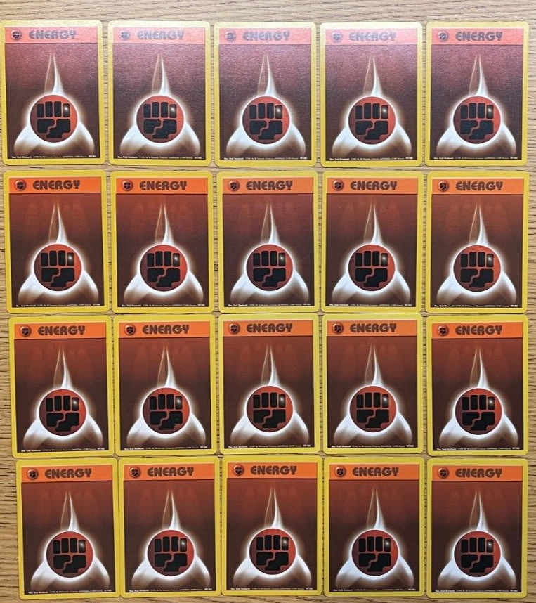 Fighting Energy 97/102 x20 Base Set 1999 WOTC Pokemon NM-LP