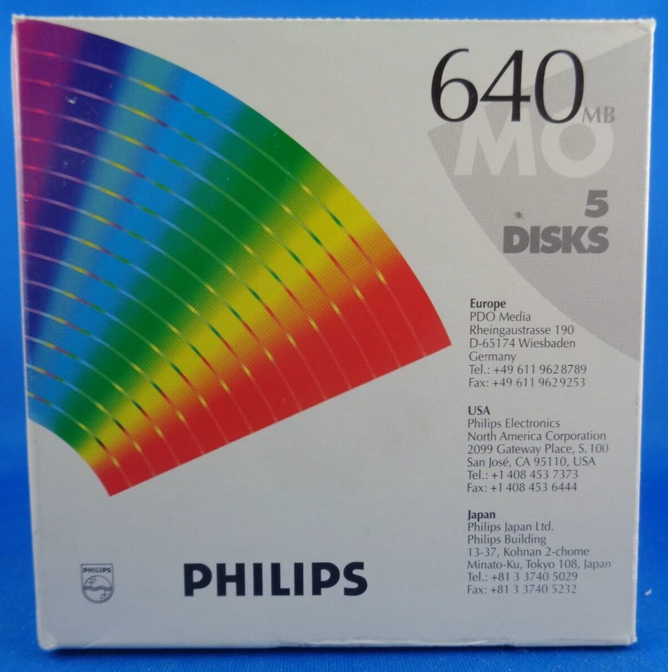 PHILIPS MO640 - MAGNETO OPTICAL DISK (4 STÜCK IM ORIGINALKARTON) #NOS #NEUWARE - Bild 4 von 4