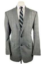 CHAPS RALPH LAUREN Mens 42L Gray Plaid/Check Soft Blazer Sport Coat Suit Jacket