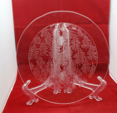 Iittala Finland kuusi Large Glass Platter Plate Tree 30 cm 11 3/4