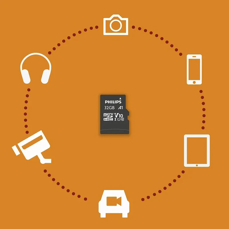 PHILIPS 32GB Micro SDHC UHS-1 U1 & V10 Class 10 Flash Memory Card with Adapter - Image 3 of 4