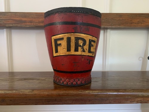 19th Century Red Leather Fire Bucket - Picture 15 of 18