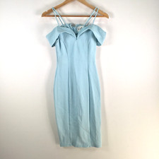 Calli dress womens 6 blue bodycon short sleeve knee length 102823