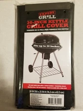 Expert Grill Cover Kettle Smoker All Weather PVC Strong Outdoor 30" Inch Black