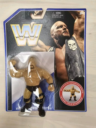 WWE WWF Mattel Stone Cold Steve Austin Retro Serie...