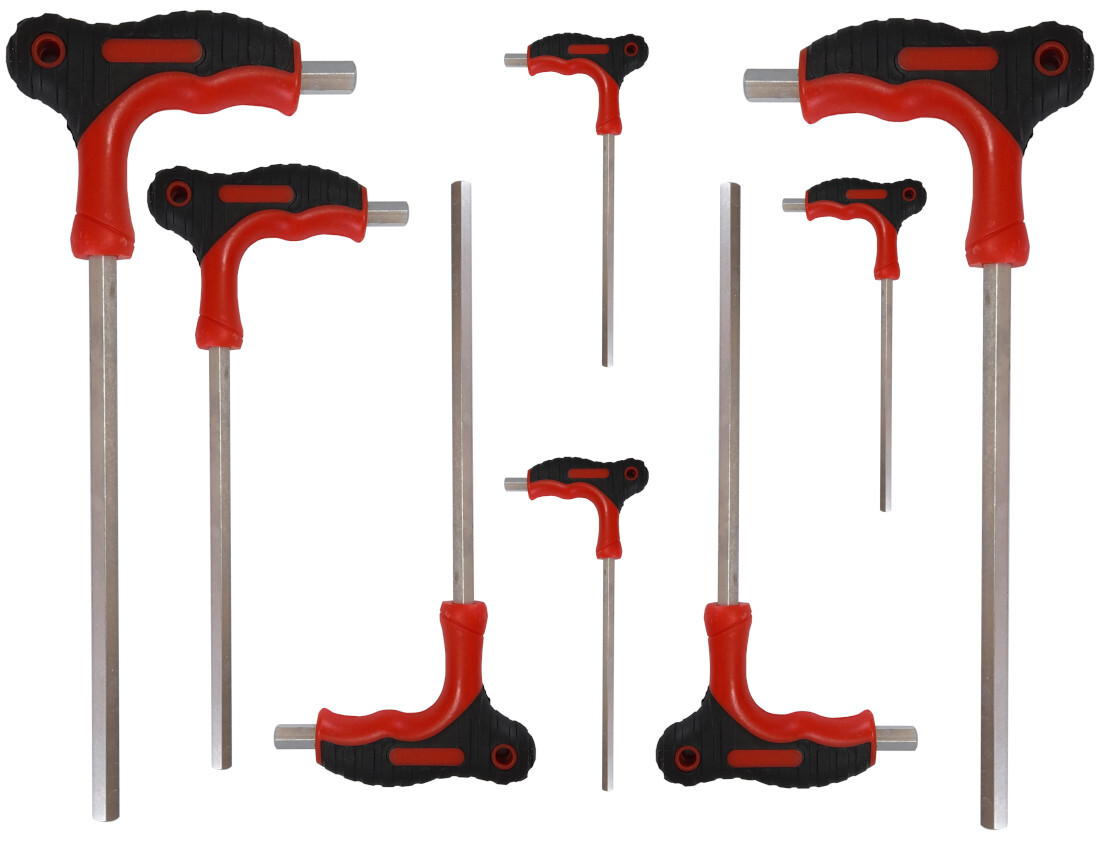 SET KIT 8 PZ CHIAVI CHIAVE A T ESAGONALI LUNGHE MISURE 2...