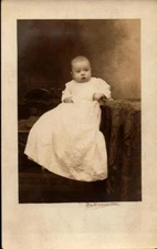 Vintage RPPC photo postcard Allan Wendell Spencer Age 8 Months Hughesville Scott