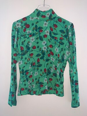 Ungaro - Women s Vintage Green Floral Top (Size S)