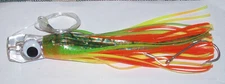 9 " RIGGED TROLLING TUNA MAHI MARLIN LURE S/S HOOK, 150# LEADER OFFSHORE ORANGE