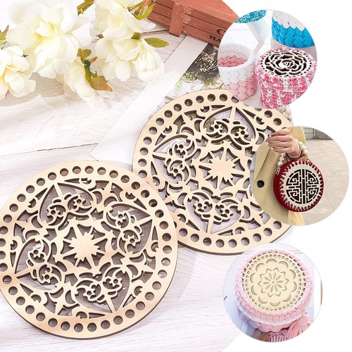 2pcs Practical Sturdy Multifunctional Bag Wooden Knitting Base - Picture 3 of 12