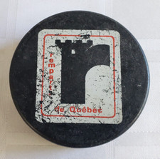 REMPARTS DE QUEBEC CMJHL GAME TEAM USED HOCKEY PUCK VINTAGE SPORTS CANADA