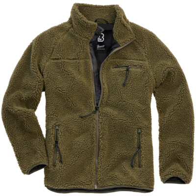 Brandit Teddyfleece Jacke Modisch Flauschige Warm Herren Strassenmode Oliv